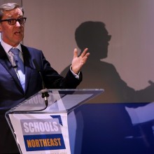 Alan Milburn speaking at the SNE Summit 2014