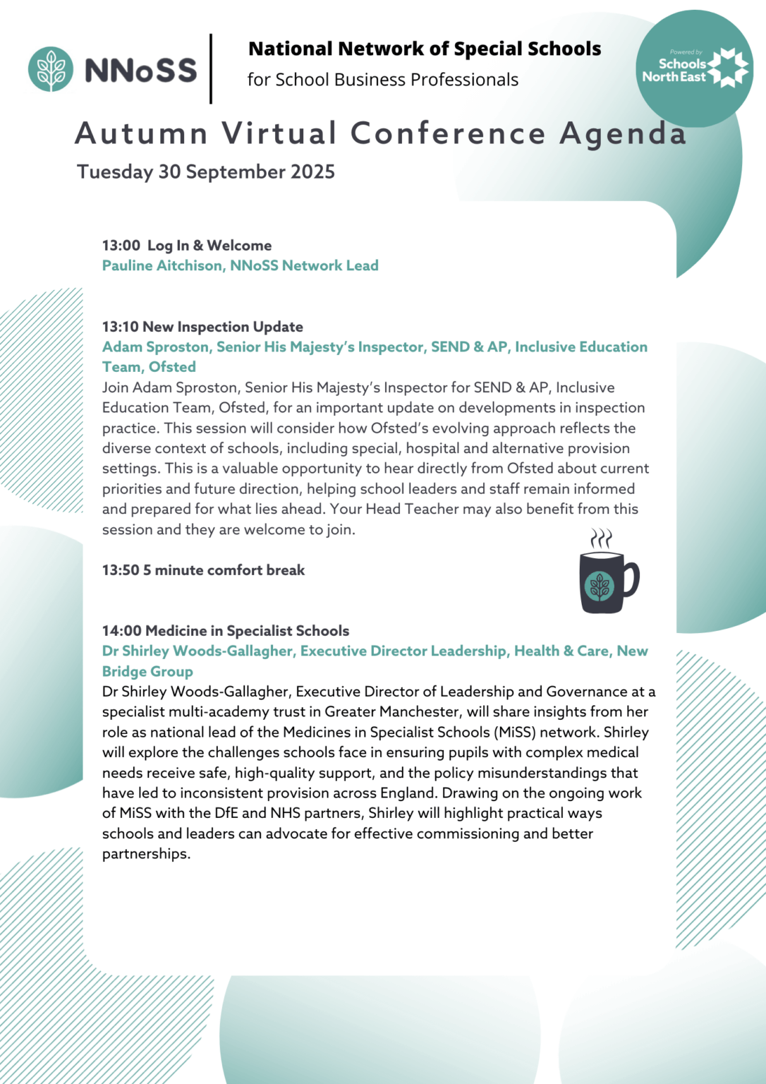 NNoSS Autumn Virtual 2025 Schools North East