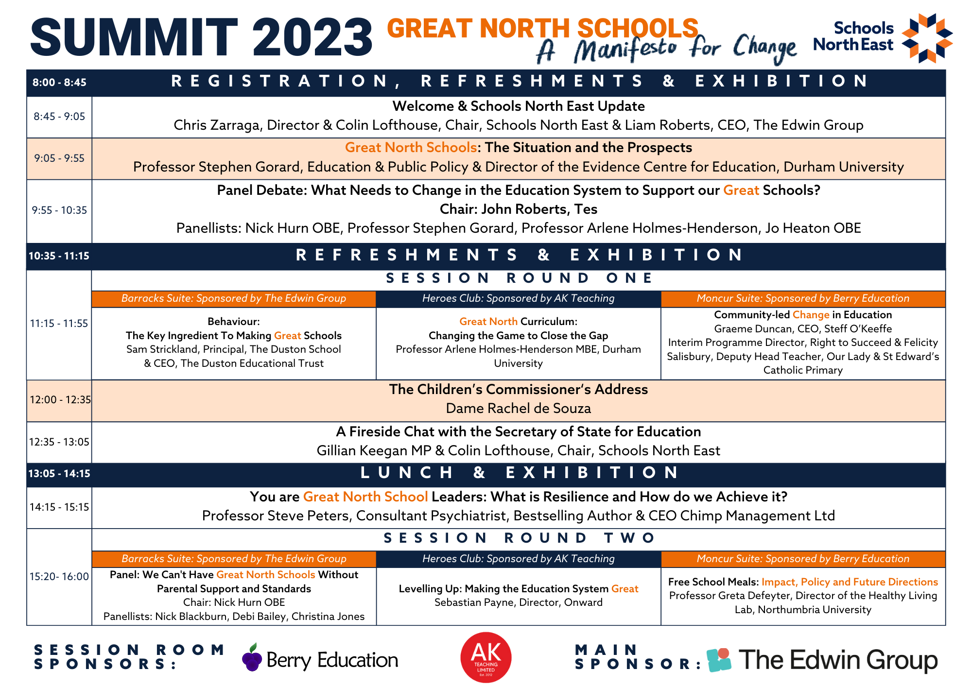 Summit 2023 Programme Schools North East